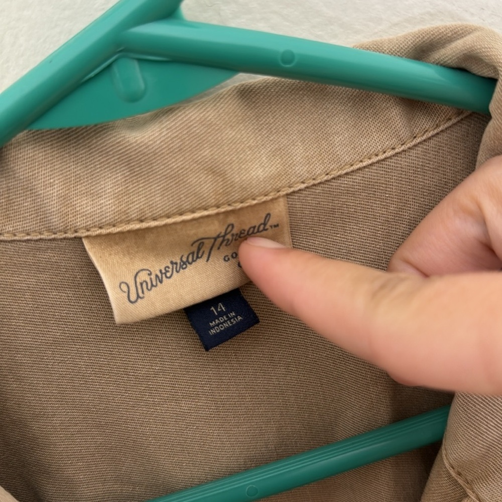 Universal Thread Beige Utility Jumpsuit Button Fr… - image 2